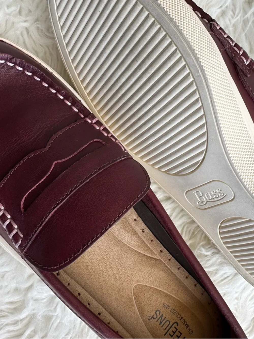WEEJUNS Burgundy Leather Penny Loafers